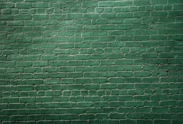 Обои 3803x2592 кирпичная стена, стена, зеленые обои
