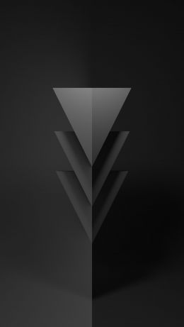 triangle, black, abstraction Wallpaper 640x1136