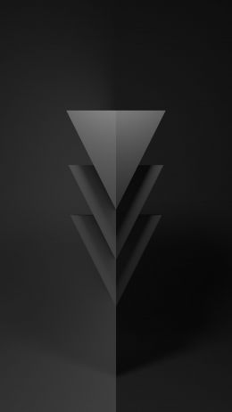 triangle, black, abstraction Wallpaper 1440x2560