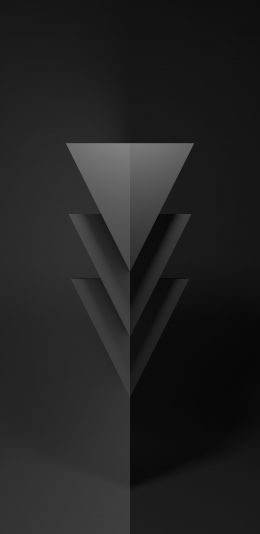 triangle, black, abstraction Wallpaper 1080x2220