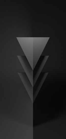 triangle, black, abstraction Wallpaper 1080x2280