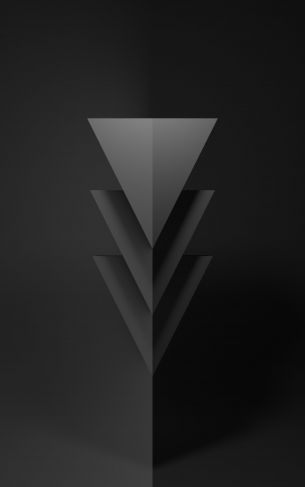 triangle, black, abstraction Wallpaper 1752x2800