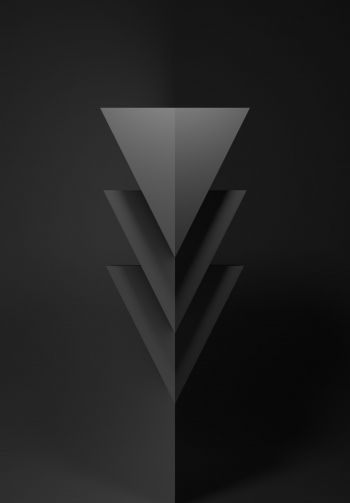 triangle, black, abstraction Wallpaper 1640x2360