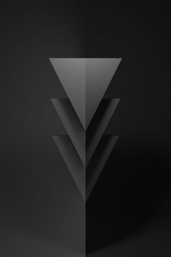 triangle, black, abstraction Wallpaper 640x960
