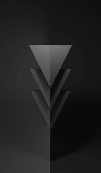 triangle, black, abstraction Wallpaper 600x1024