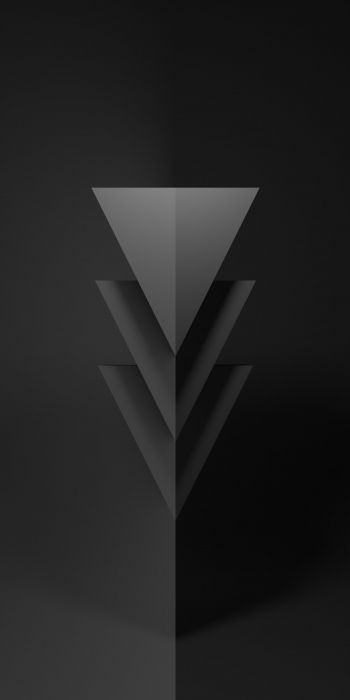triangle, black, abstraction Wallpaper 720x1440