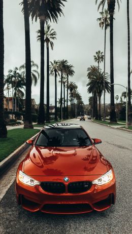 Обои 1440x2560 красный BMW F80, спортивная машина