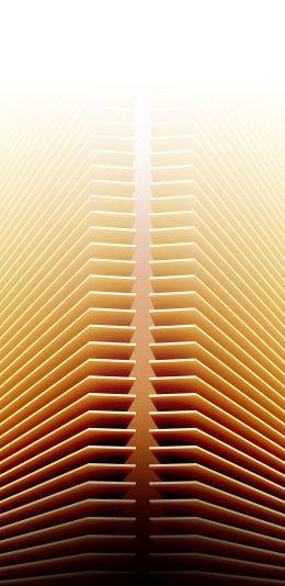 3D, yellow, abstraction Wallpaper 1440x2960
