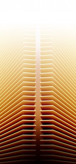 3D, yellow, abstraction Wallpaper 1242x2688