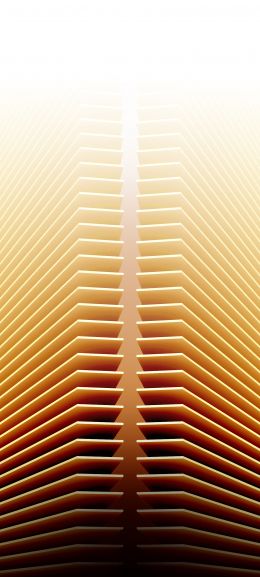 3D, yellow, abstraction Wallpaper 1080x2400