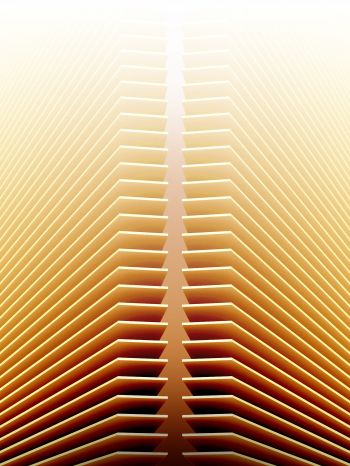 3D, yellow, abstraction Wallpaper 1536x2048