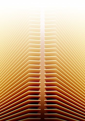 3D, yellow, abstraction Wallpaper 1668x2388