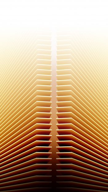 3D, yellow, abstraction Wallpaper 640x1136