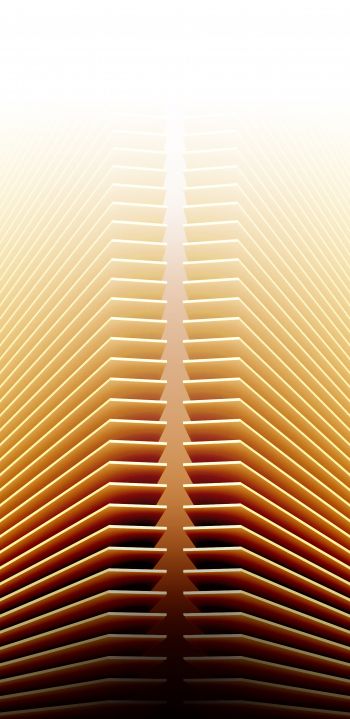 3D, yellow, abstraction Wallpaper 1440x2960