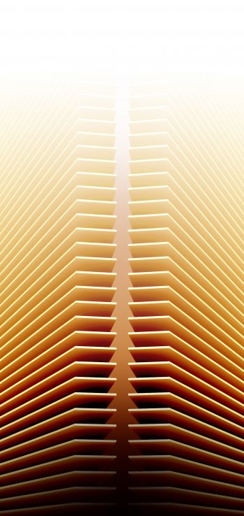 3D, yellow, abstraction Wallpaper 1440x3040