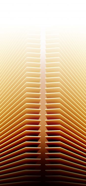 3D, yellow, abstraction Wallpaper 1080x2340