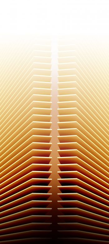 3D, yellow, abstraction Wallpaper 1440x3200