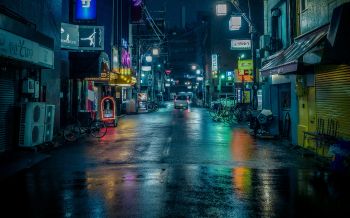 night city, lane, Japan Wallpaper 1920x1200