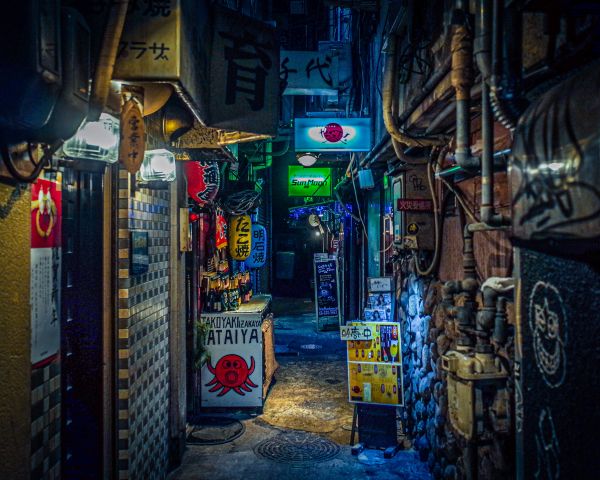 night city, lane, Japan Wallpaper 1280x1024