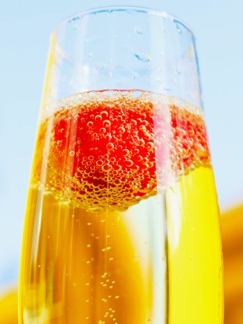 glass of champagne, yellow Wallpaper 1668x2224