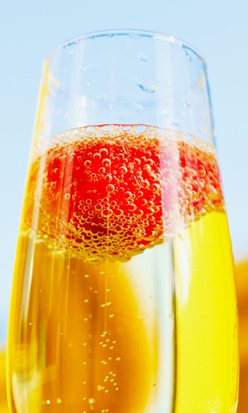 glass of champagne, yellow Wallpaper 1200x2000