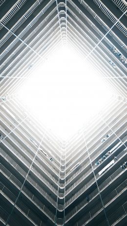 skyscraper, geometry, Hong Kong Wallpaper 640x1136