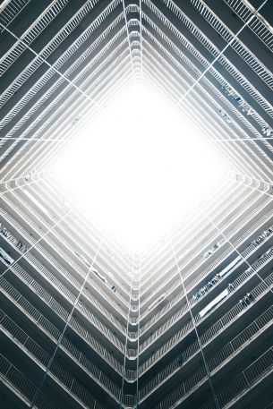 skyscraper, geometry, Hong Kong Wallpaper 640x960
