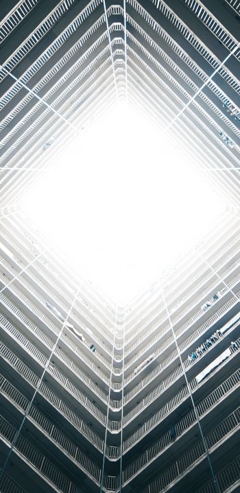 skyscraper, geometry, Hong Kong Wallpaper 1080x2220