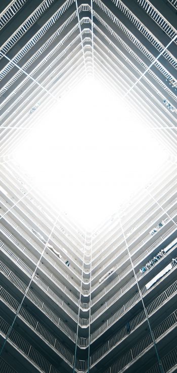 skyscraper, geometry, Hong Kong Wallpaper 1440x3040