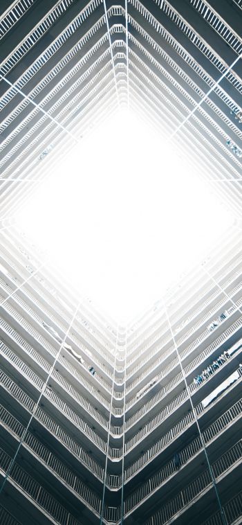 skyscraper, geometry, Hong Kong Wallpaper 1080x2340