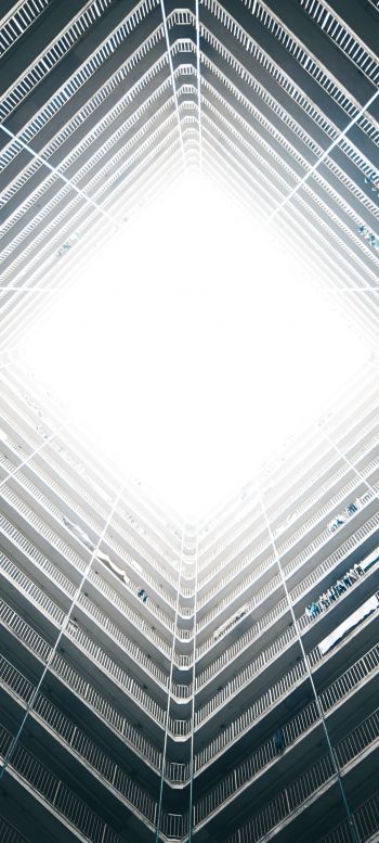 skyscraper, geometry, Hong Kong Wallpaper 720x1600