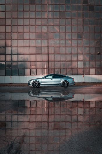 Audi, sports car, reflection Wallpaper 640x960