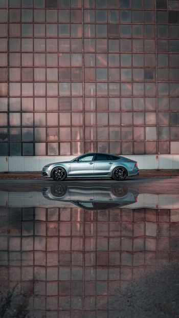 Audi, sports car, reflection Wallpaper 640x1136