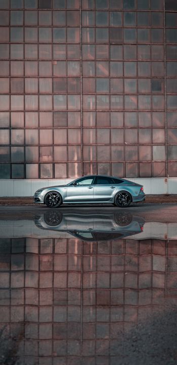 Audi, sports car, reflection Wallpaper 1080x2220