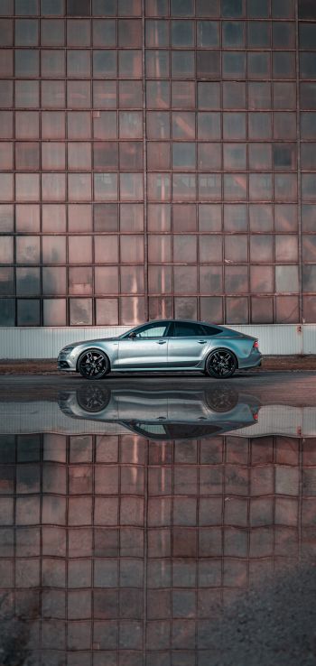 Audi, sports car, reflection Wallpaper 1080x2280