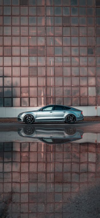 Audi, sports car, reflection Wallpaper 1080x2340