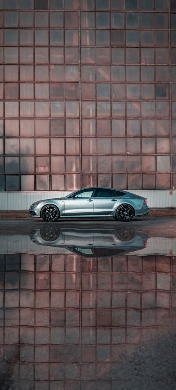 Audi, sports car, reflection Wallpaper 1080x2400