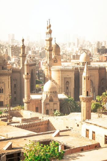 urban landscape, Egypt, yellow Wallpaper 640x960