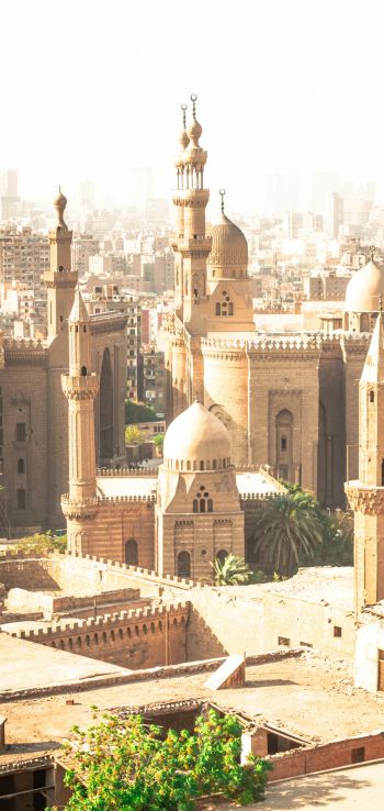 urban landscape, Egypt, yellow Wallpaper 1080x2280