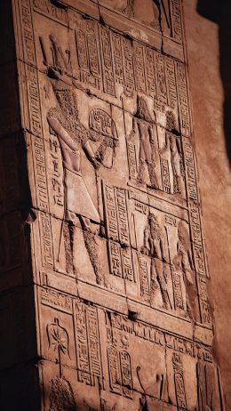 Egypt, archeology, hieroglyphs Wallpaper 2160x3840