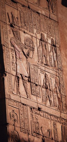 Egypt, archeology, hieroglyphs Wallpaper 1440x3040