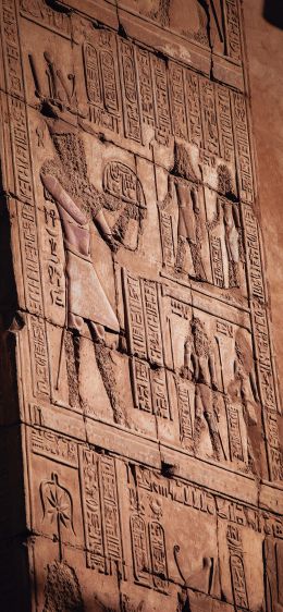 Egypt, archeology, hieroglyphs Wallpaper 1284x2778