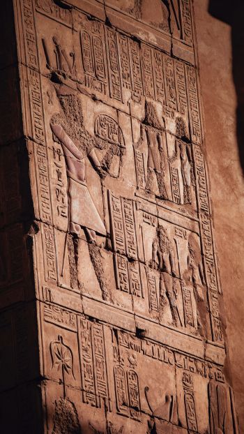 Egypt, archeology, hieroglyphs Wallpaper 1440x2560