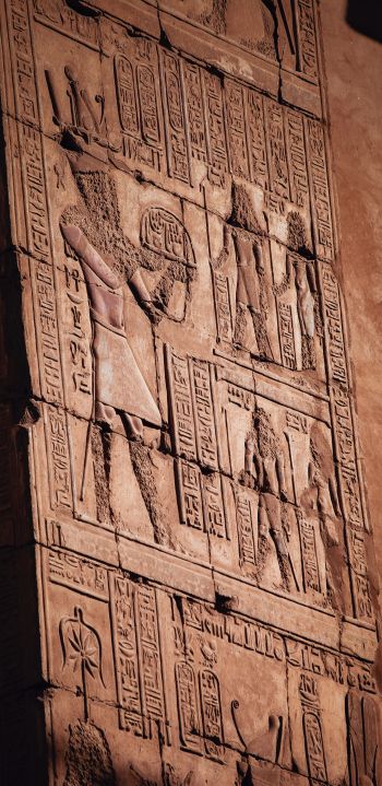 Egypt, archeology, hieroglyphs Wallpaper 1440x2960