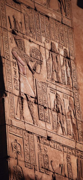 Egypt, archeology, hieroglyphs Wallpaper 1125x2436