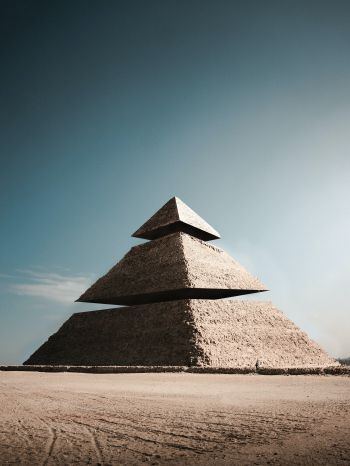 Обои 1536x2048 пирамида, Египет, пустыня