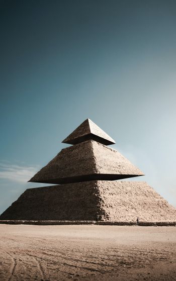 Обои 1752x2800 пирамида, Египет, пустыня