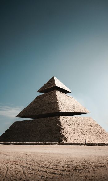 Обои 1200x2000 пирамида, Египет, пустыня