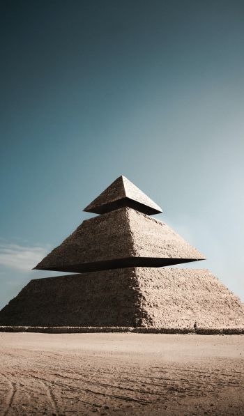 Обои 600x1024 пирамида, Египет, пустыня