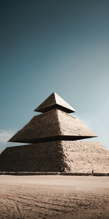 pyramid, Egypt, desert Wallpaper 720x1440
